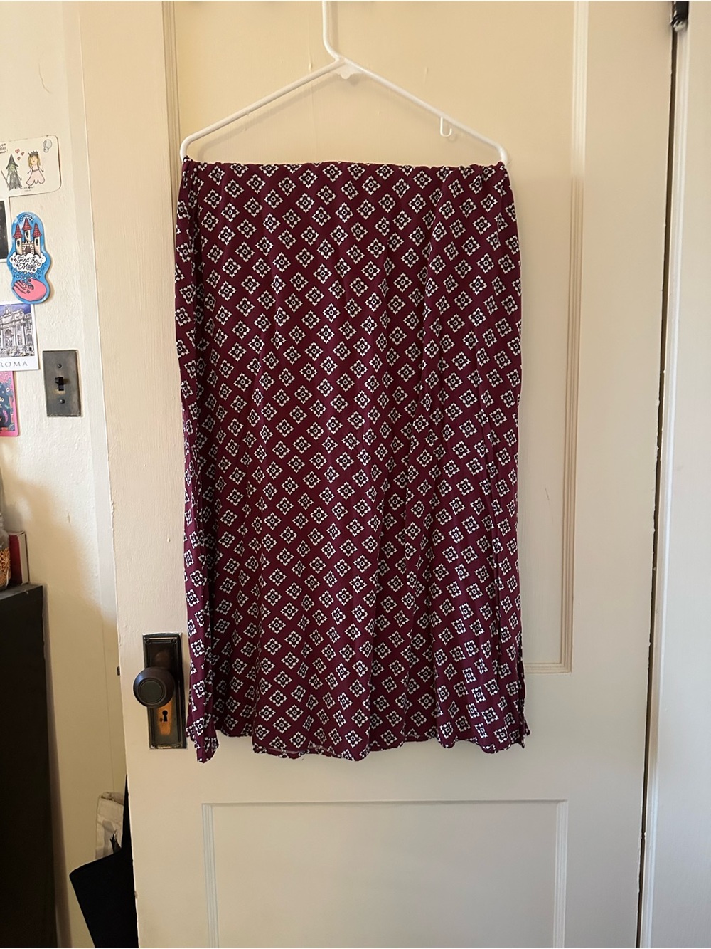 Maroon Midi Skirt